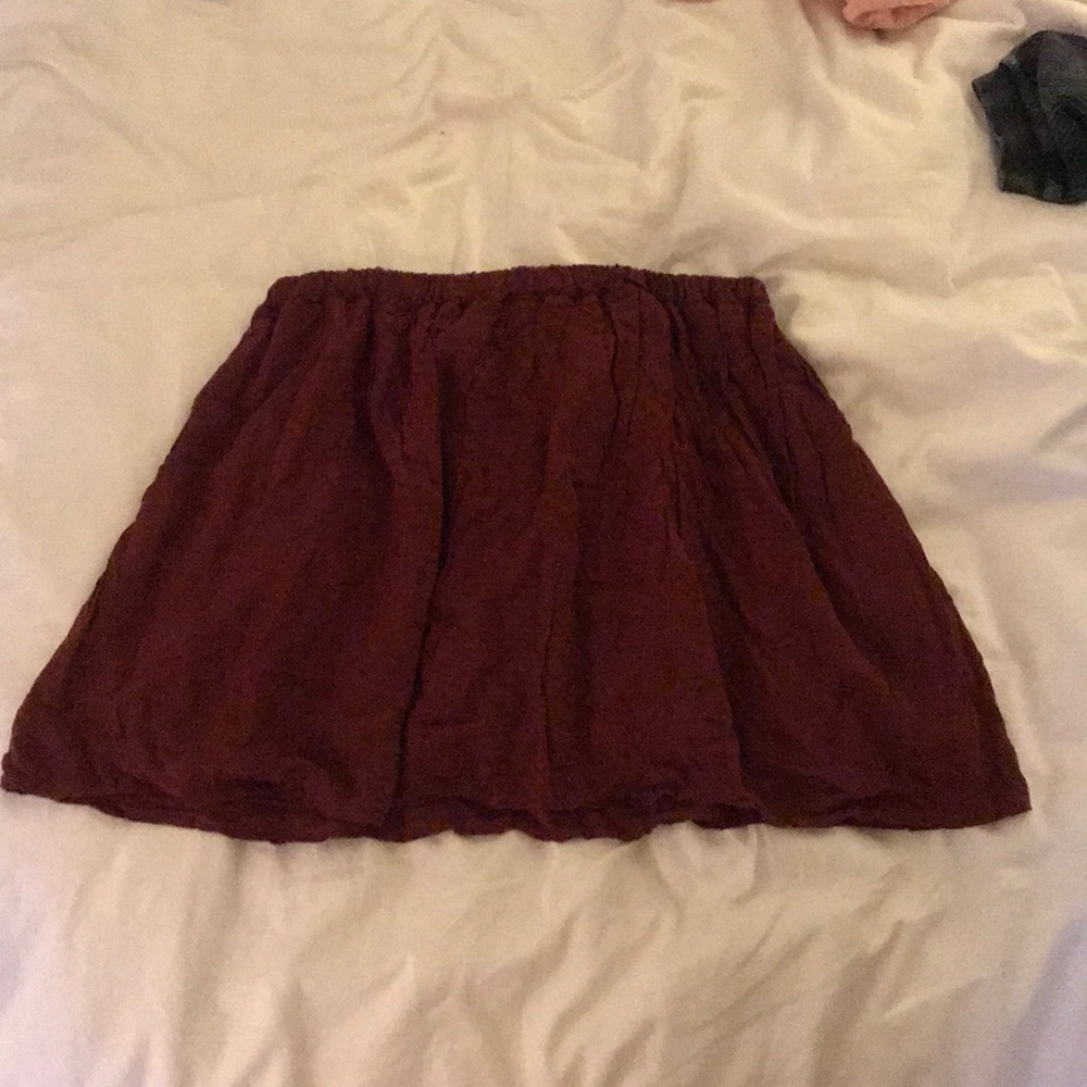 Burgundy skirt